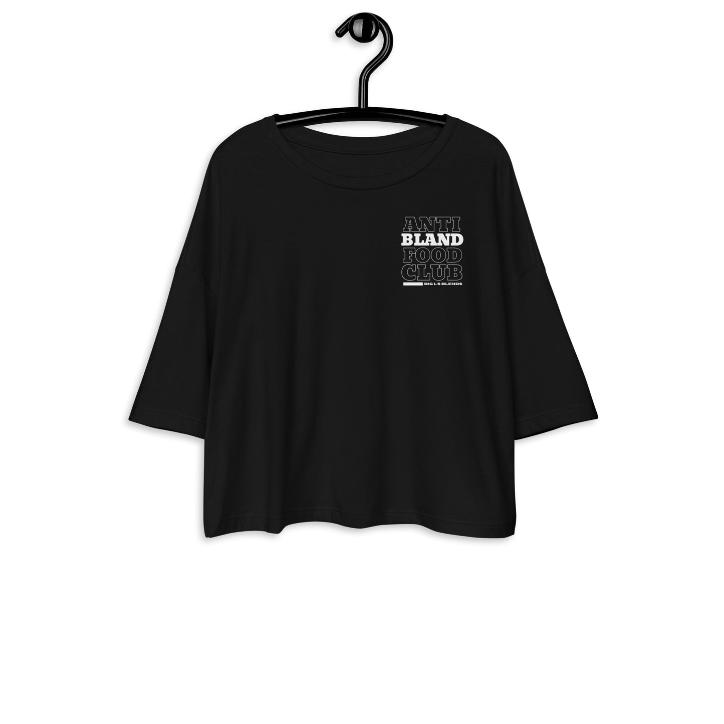 Merch- Statement Loose Shoulder Crop Top
